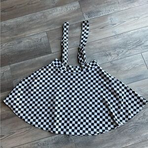 Black and White Checkered overall skirt